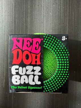 NEE DOH Green Fuzz Ball Plush Squeeze Toy